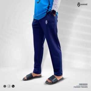Premium Mesh Emboss Trouser (Blue)