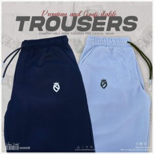 Premium Mesh Emboss Trouser (Black & Light Ash)