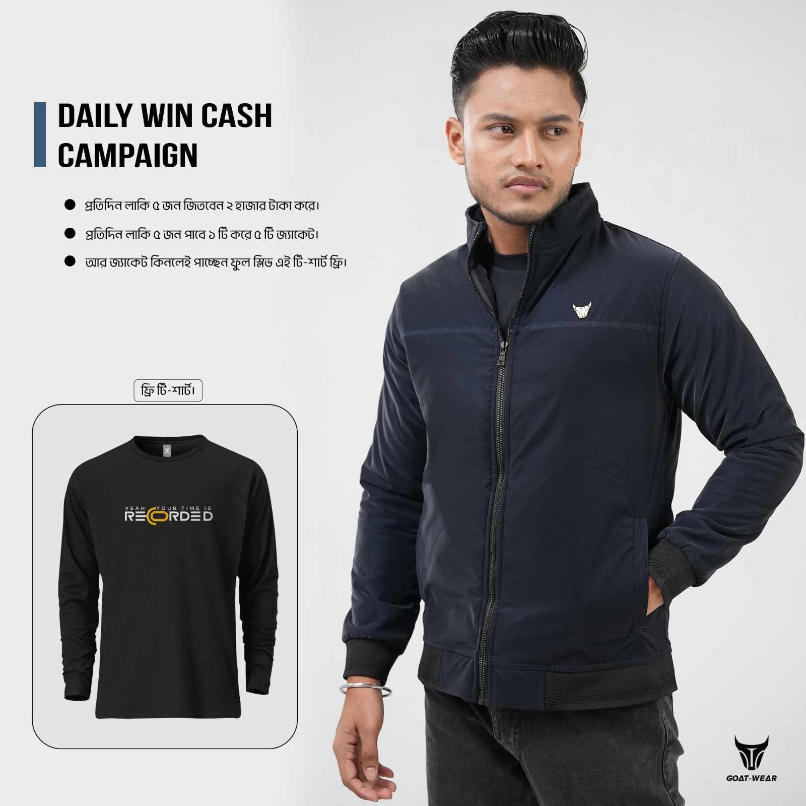 China Faux Jacket (Navy Blue) - Image 2