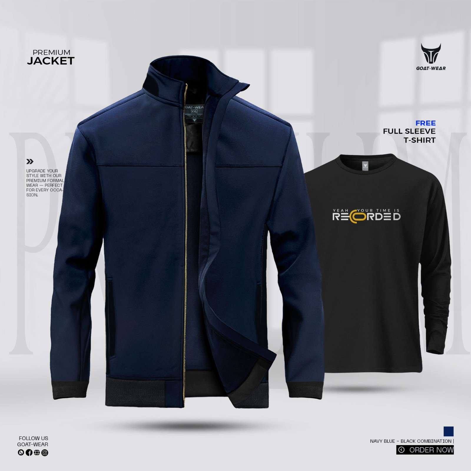 China Bonded Jacket (Navy Blue)