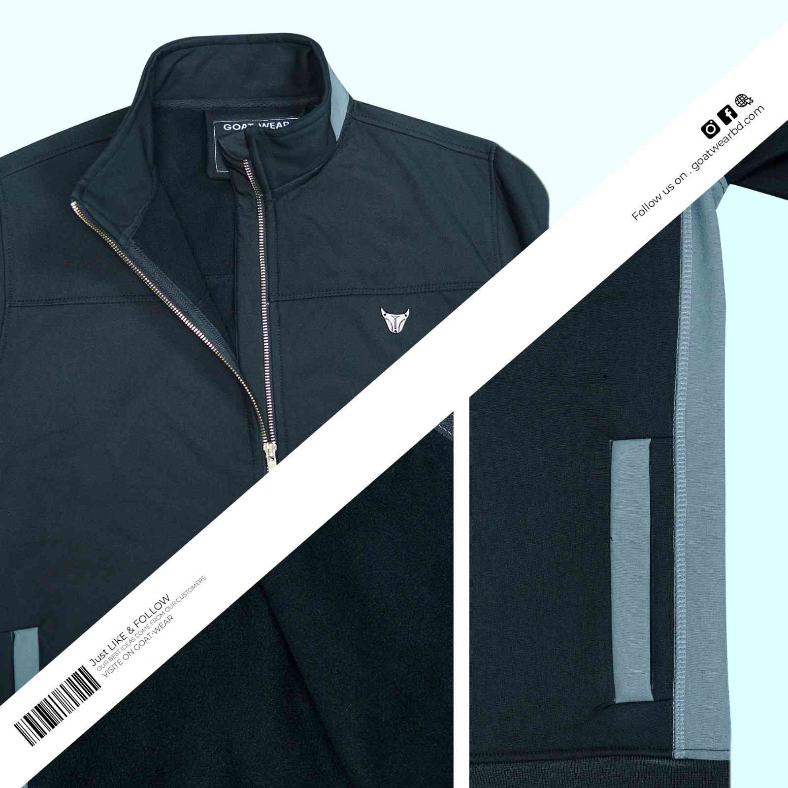 China Bonded Jacket (Black) - Image 2