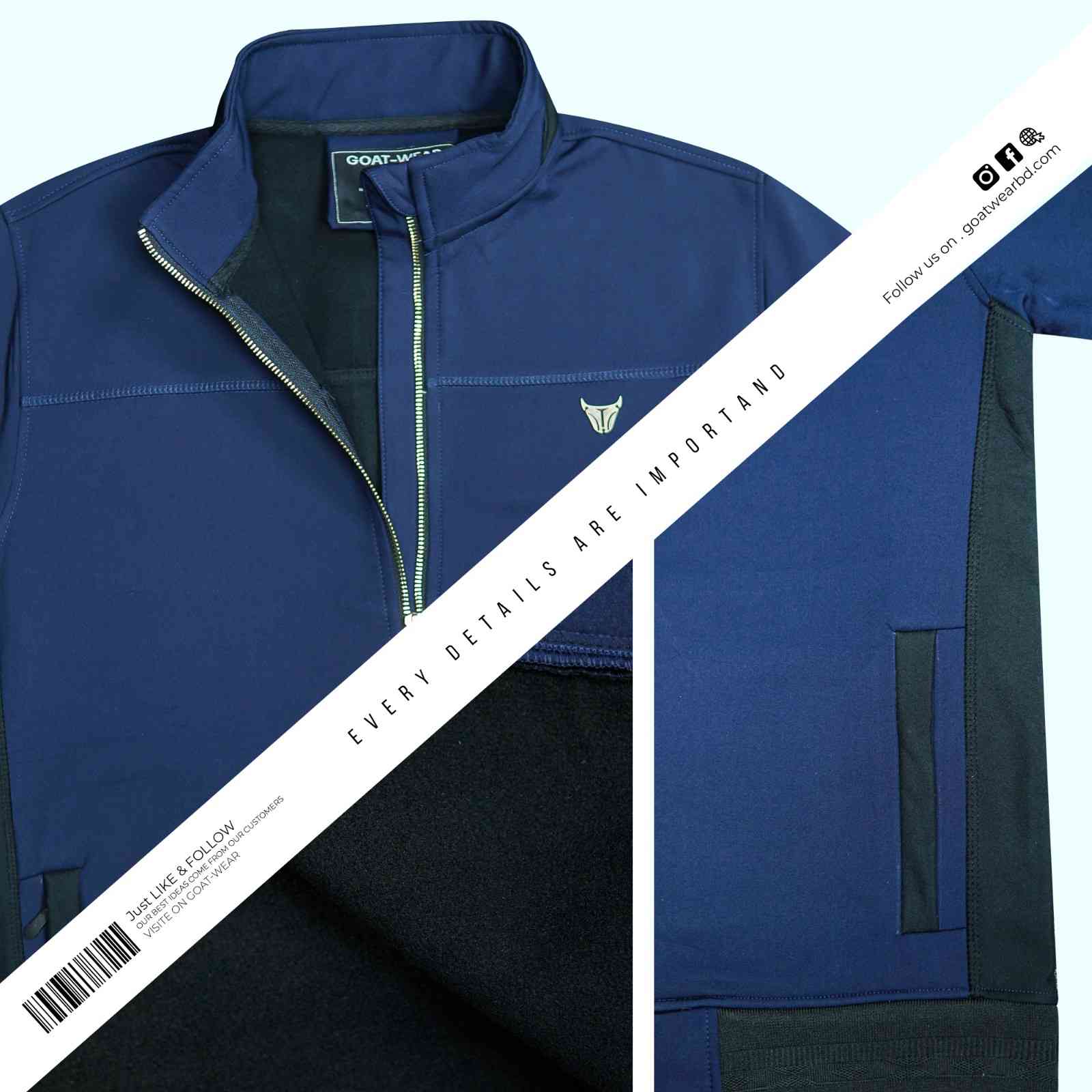 China Bonded Jacket (Navy Blue) - Image 2