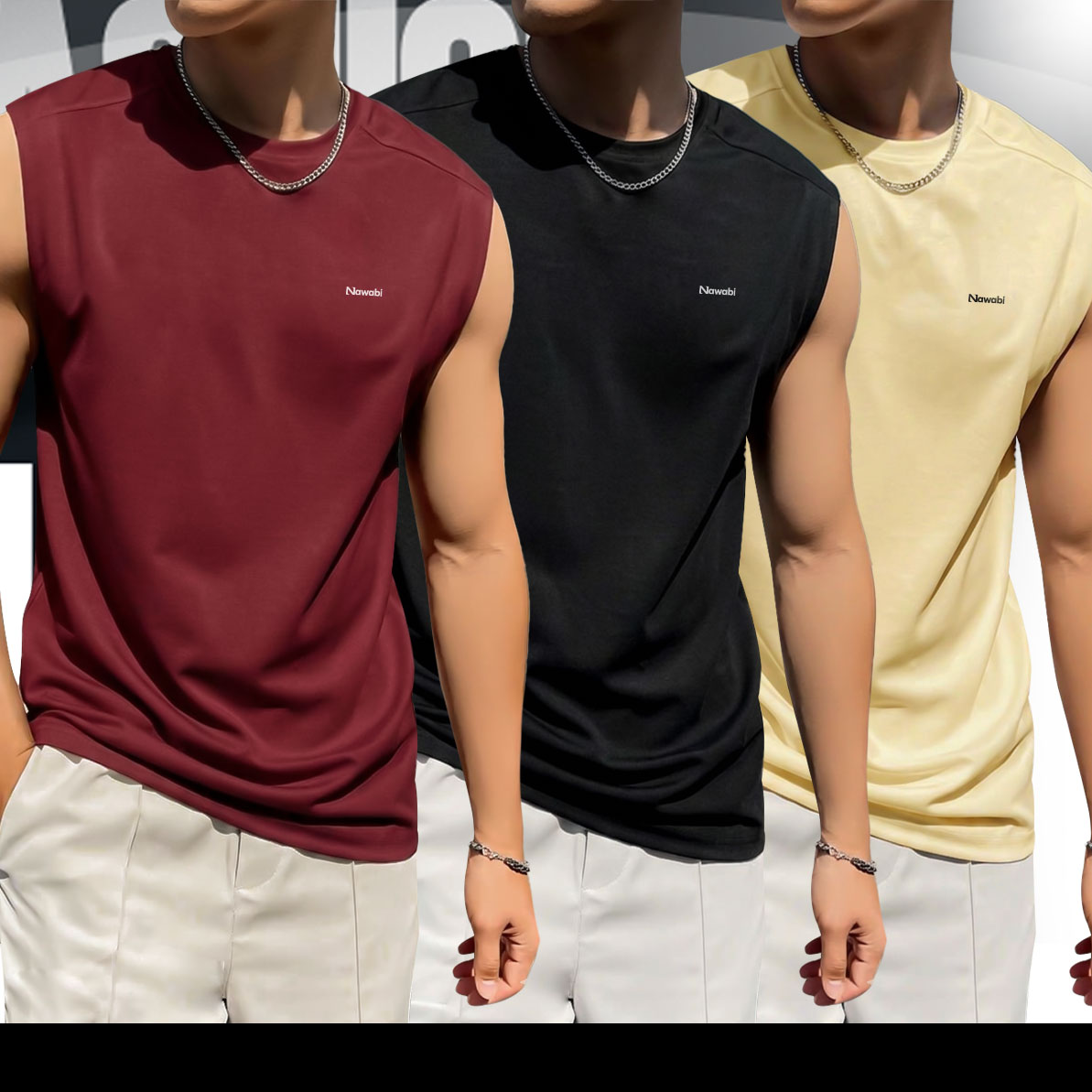 Back-Side Design TankTop Combo 3pcs - Image 2